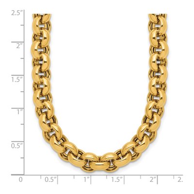 14K Yellow Gold 8.5mm Rolo Chain – view 6