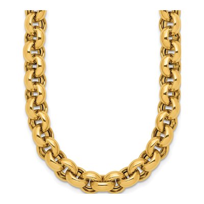 14K Yellow Gold 8.5mm Rolo Chain