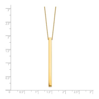 14K Yellow Gold Bar Necklace – view 4
