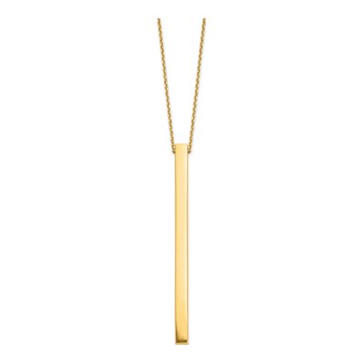 14K Yellow Gold Bar Necklace