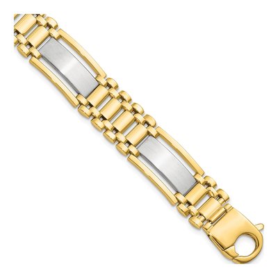 14K Two-Tone Gold Fancy Link Bracelet