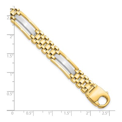 14K Two-Tone Gold Fancy Link Bracelet – view 6