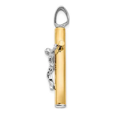 14K Two-Tone Gold Crucifix Pendant – view 3