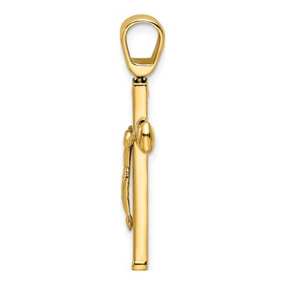 14K Yellow Gold Crucifix Pendant – view 3