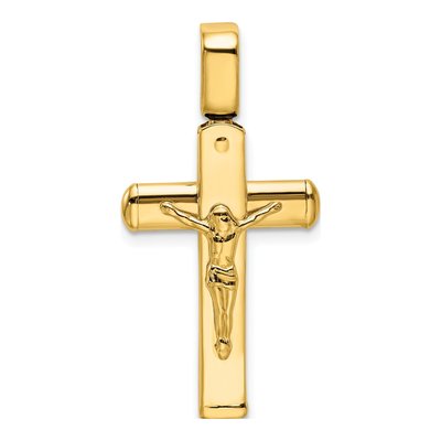 14K Yellow Gold Crucifix Pendant