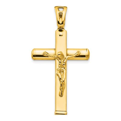 14K Yellow Gold Crucifix Pendant