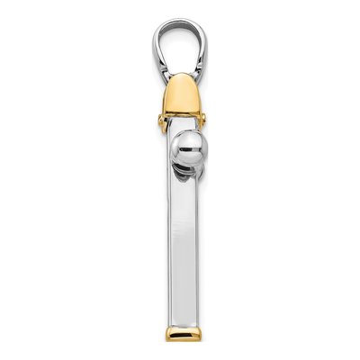 14K Two-Tone Gold Cross Pendant – view 3