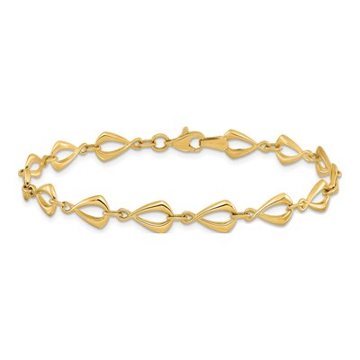 14K Yellow Gold Fancy Link Bracelet – view 4