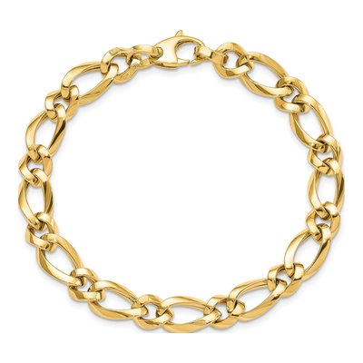 14K Yellow Gold Fancy Link Bracelet – view 6
