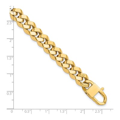 14K Yellow Gold Fancy Curb Bracelet – view 4