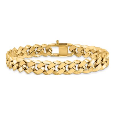 14K Yellow Gold Fancy Curb Bracelet – view 5