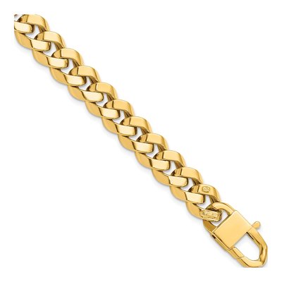 14K Yellow Gold Fancy Curb Bracelet