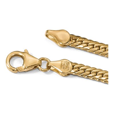 14K Yellow Gold Graduated Fancy Link Necklace, 18 In – view 4