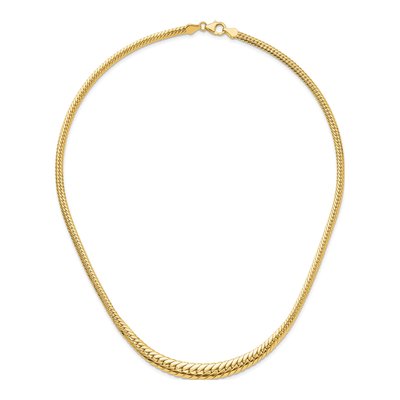 14K Yellow Gold Graduated Fancy Link Necklace, 18 In – view 6