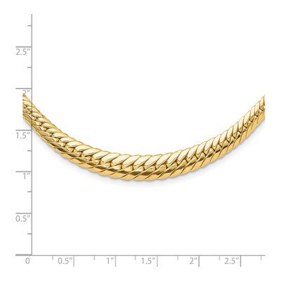14K Yellow Gold Graduated Fancy Link Necklace, 18 In – view 7