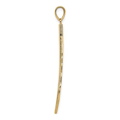 14K Yellow Gold Feather Pendant – view 3