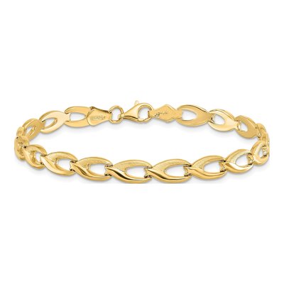 14K Yellow Gold Fancy Link Bracelet – view 4
