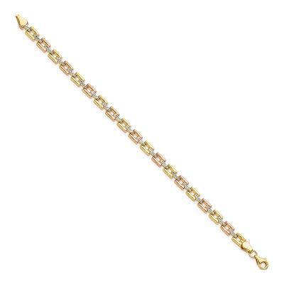 14K Yellow Gold Diamond-Cut Fancy Bracelet – view 3