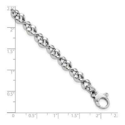 14K White Gold Fancy Twisted Link Bracelet – view 6