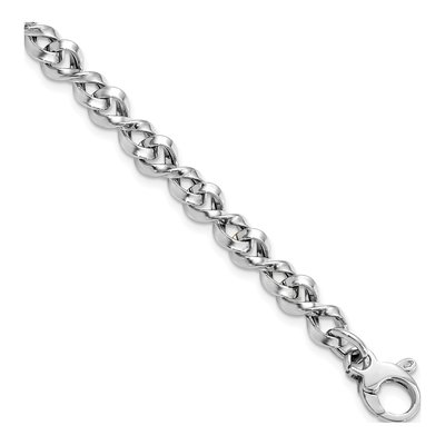 14K White Gold Fancy Twisted Link Bracelet