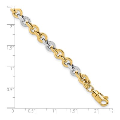 14K White Gold 4mm Circle Link Chain Bracelet – view 5