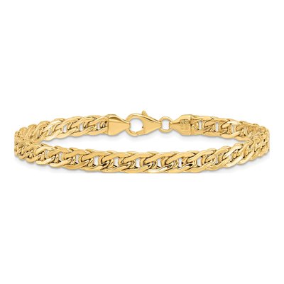 14K Yellow Gold Fancy Link Bracelet, 7.5 in – view 3
