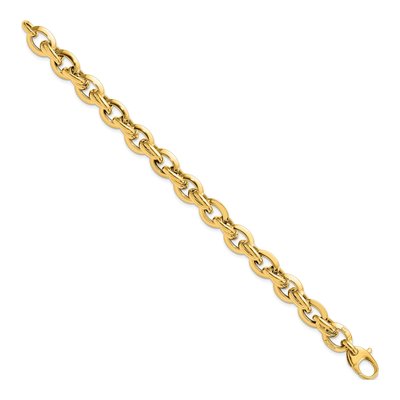 14K Gold Polished Fancy Link Bracelet – view 3