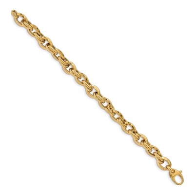 14K Gold Polished Fancy Link Bracelet – view 4