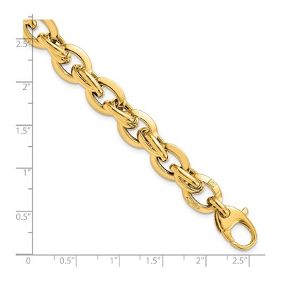 14K Gold Polished Fancy Link Bracelet – view 6