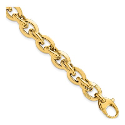 14K Gold Polished Fancy Link Bracelet