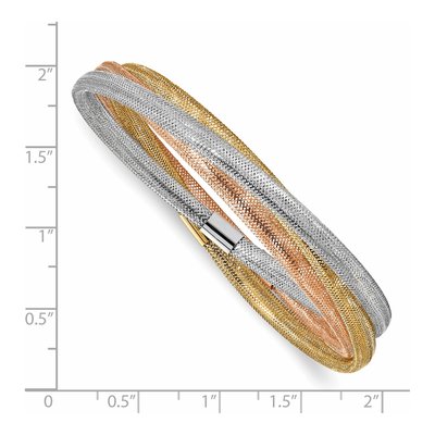 14K Yellow Gold 9mm Stretch Mesh Chain – view 2