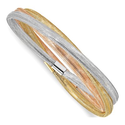 14K Yellow Gold 9mm Stretch Mesh Chain