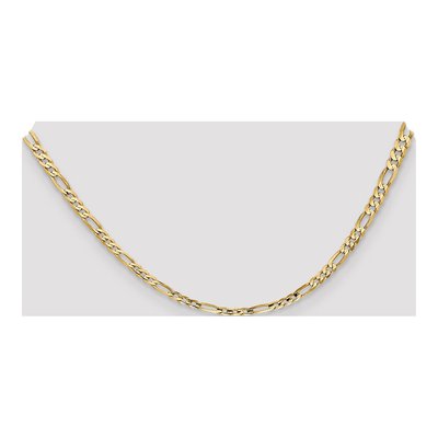 14K Yellow Gold 4mm Concave Open Figaro Chain – view 4