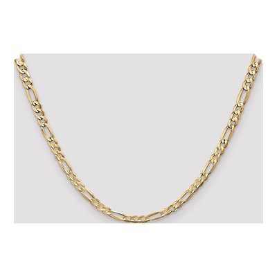 14K Yellow Gold 4.5mm Concave Open Figaro Chain – view 4