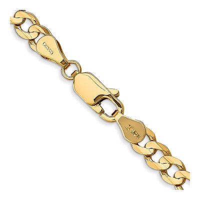 14K Yellow Gold 4.5mm Concave Open Figaro Chain – view 3