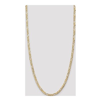 14K Yellow Gold 4.5mm Concave Open Figaro Chain – view 4