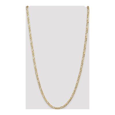 14K Yellow Gold 4.5mm Concave Open Figaro Chain – view 4