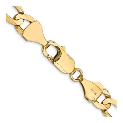 14K Yellow Gold 7.5mm Concave Open Figaro Chain – view 3