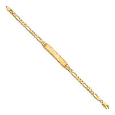 14K Yellow Gold Figaro ID Bracelet – view 3