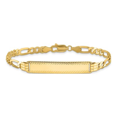 14K Yellow Gold Figaro ID Bracelet – view 4
