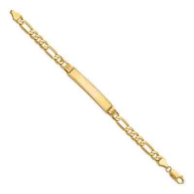 14K Yellow Gold Figaro ID Bracelet – view 3