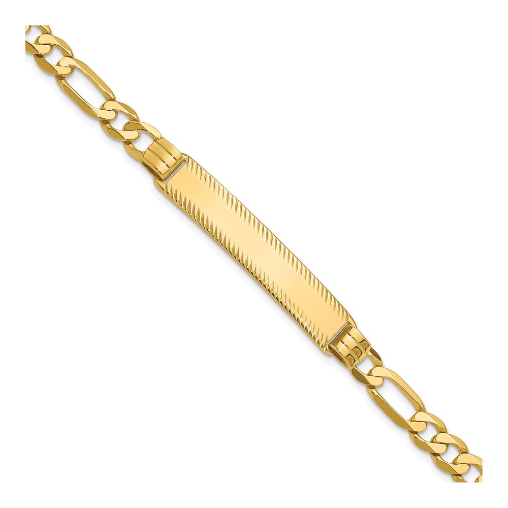 14K Yellow Gold Figaro ID Bracelet