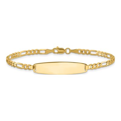 14K Yellow Gold Figaro ID Bracelet – view 3