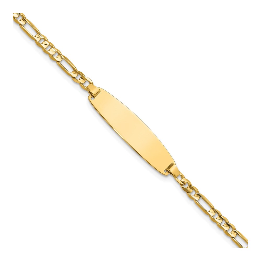 14K Yellow Gold Figaro ID Bracelet