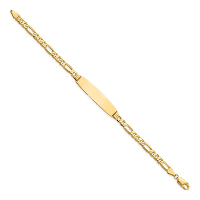 14K Yellow Gold Figaro ID Bracelet – view 2