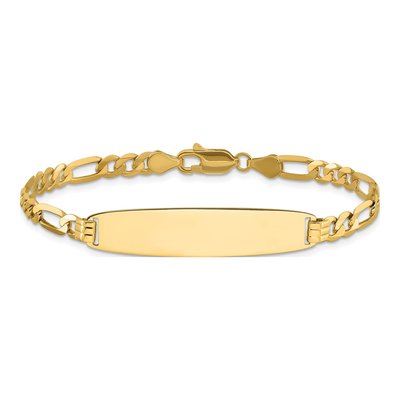 14K Yellow Gold Figaro ID Bracelet – view 3