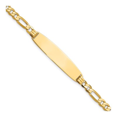 14K Yellow Gold Figaro ID Bracelet