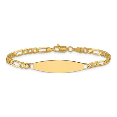 14K Yellow Gold Figaro ID Bracelet – view 3
