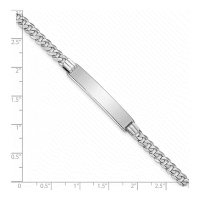 14K White Gold Curb ID Bracelet – view 3