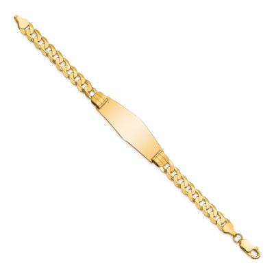 14K Yellow Gold Curb ID Bracelet – view 2